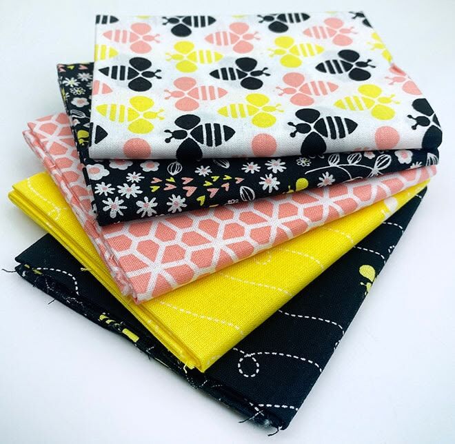 Cotton Quilt Fabric Emma &amp; Mila Bee Youthful Fat Quarter Medley - product images  of 