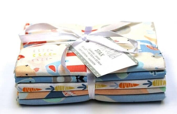 Cotton Quilt Fabric Cluck Moo Oink  Emma and Mila Fat Quarter Medley - product images  of 