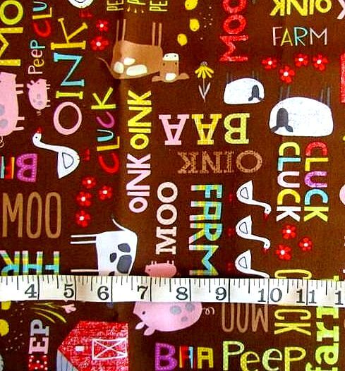 Fat Quarter Shop Cotton Fabric Pre Cut Fat Quarters Wildflower Farm Animal Noises - product images  of 