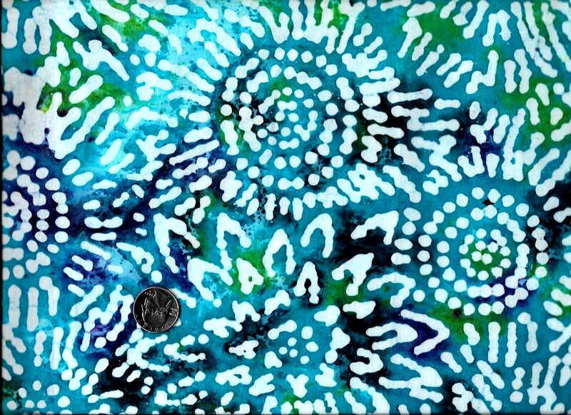 Cotton Batik Quilt Fabric India SARASOTA Sunflower Blue Purple SRS-053 - product images  of 