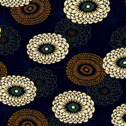 Cotton Quilt Fabric Pre Cut Yard Asian Hyakka Ryoran Modern Movement Large Floral Red - product images  of 