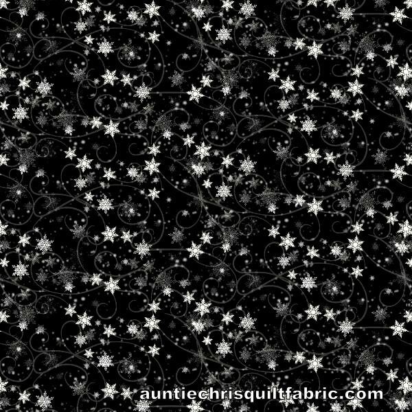 Cotton Quilt Fabric Christmas Magic Snowflake Fat Quarter  Bundle - product images  of 