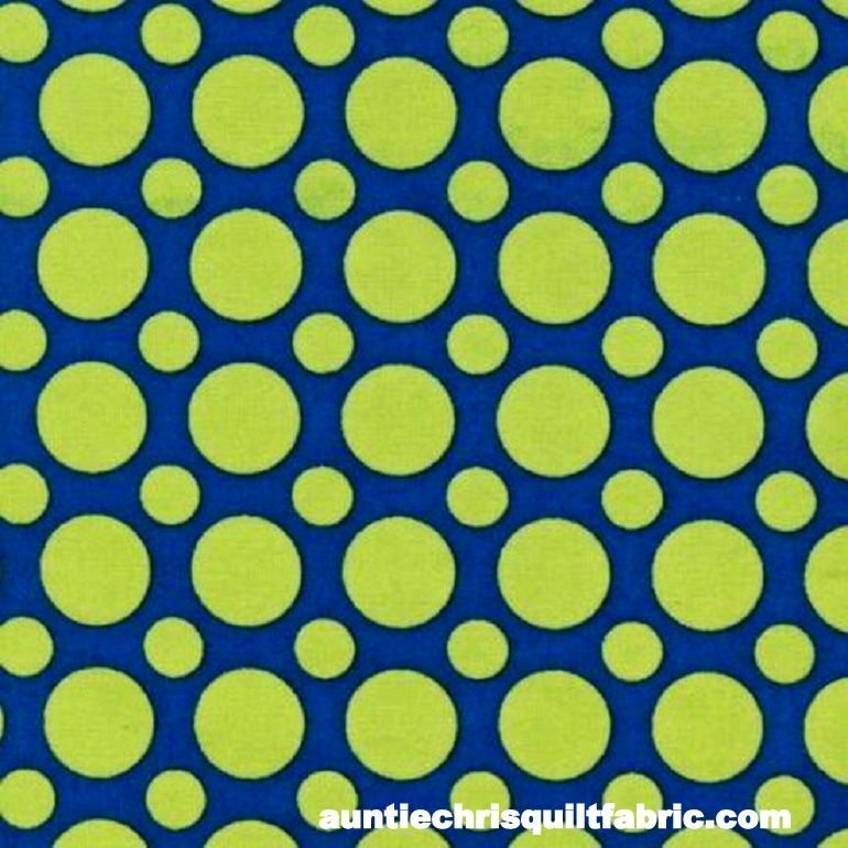 Fat Quarter Shop Cotton Fabric Pre Cut Fat Quarters Spot On Multi Size Dots Sapphire - product image