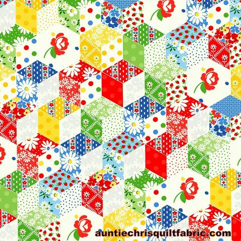 Fat,Quarter,Shop,Cotton,Fabric,Pre,Cut,Quarters,Sugarcube,Hexi,Multi,,quilt backing, dresses, quilt fabric,cotton material,auntie chris quilt,sewing,crafts,quilting,online fabric,sale fabric
