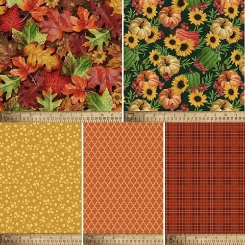 Cotton,Quilt,Fabric,Autumn,Harvest,Fat,Quarter,Medley,Gold,Rust,,quilt backing, dresses, quilt fabric,cotton material,auntie chris quilt,sewing,crafts,quilting,online fabric,sale fabric