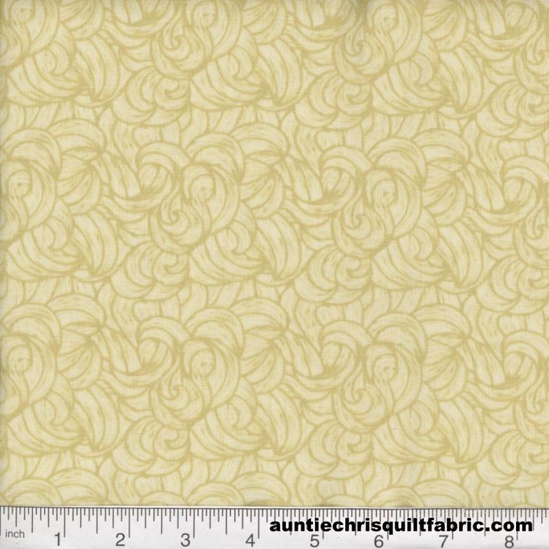 Fat Quarter Shop Cotton Fabric Pre Cut Fat Quarters Twisted Swirly Sand Cream - product image