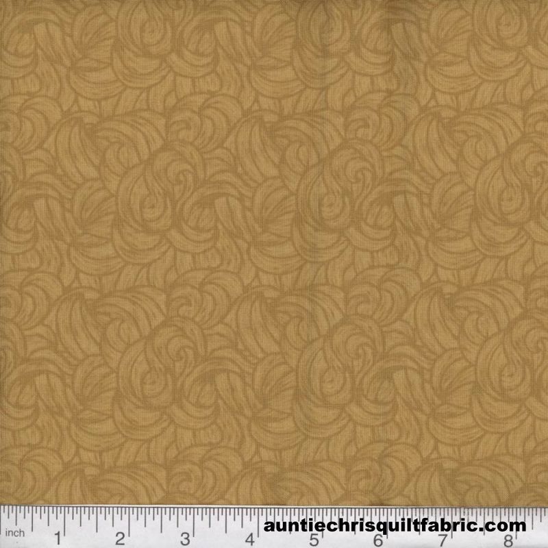 Fat Quarter Shop Cotton Fabric Pre Cut Fat Quarters Twisted Swirly Tan/Taupe - product image