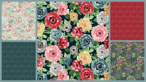Cotton,Quilt,Fabric,Fat,Quarter,Medley,Somerset,Afternoon,,quilt backing, dresses, quilt fabric,cotton material,auntie chris quilt,sewing,crafts,quilting,online fabric,sale fabric