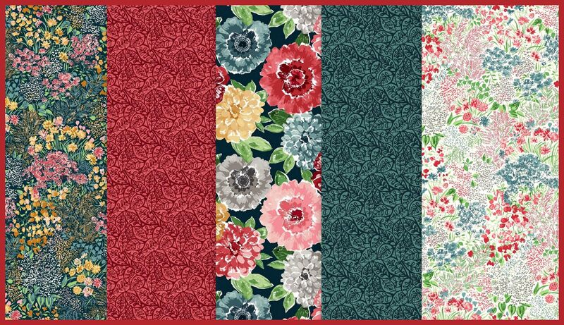 Cotton Quilt Fabric Fat Quarter Medley Somerset Afternoon - product images  of 