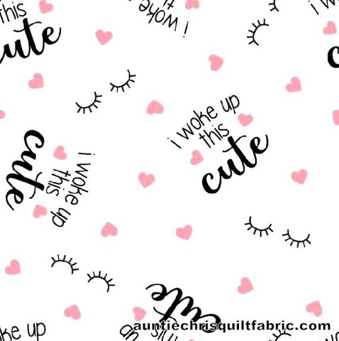 Cotton,Quilt,Fabric,Flannel,I,Woke,Up,This,Cute,Nursery,White,Multi,,quilt backing, dresses, quilt fabric,cotton material,auntie chris quilt,sewing,crafts,quilting,online fabric,sale fabric