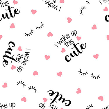 Cotton Quilt Fabric Flannel I Woke Up This Cute Nursery Flannel White Multi - product images  of 