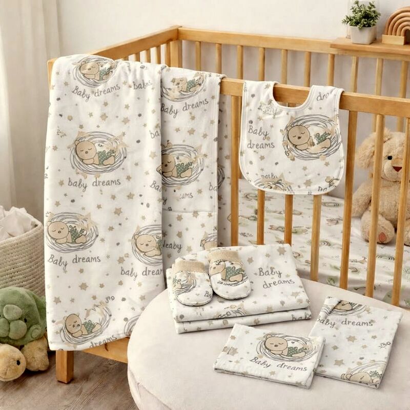 Cotton Quilt Fabric Flannel Baby Dreams Nursery Flannel White Multi - product images  of 