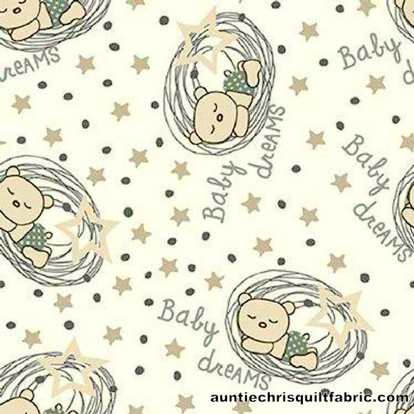 Cotton Quilt Fabric Flannel Baby Dreams Nursery Flannel White Multi - product images  of 