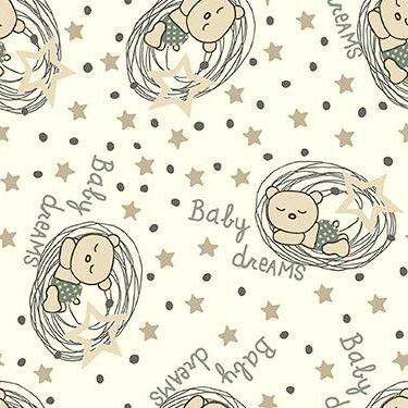Cotton Quilt Fabric Flannel Baby Dreams Nursery Flannel White Multi - product images  of 
