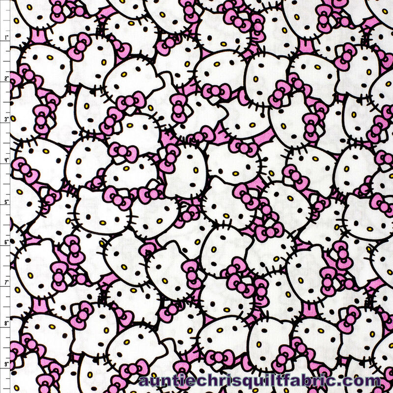 Cotton Quilt Fabric Hello Kitty Packed Pink Bow Springs Creative - product images  of 