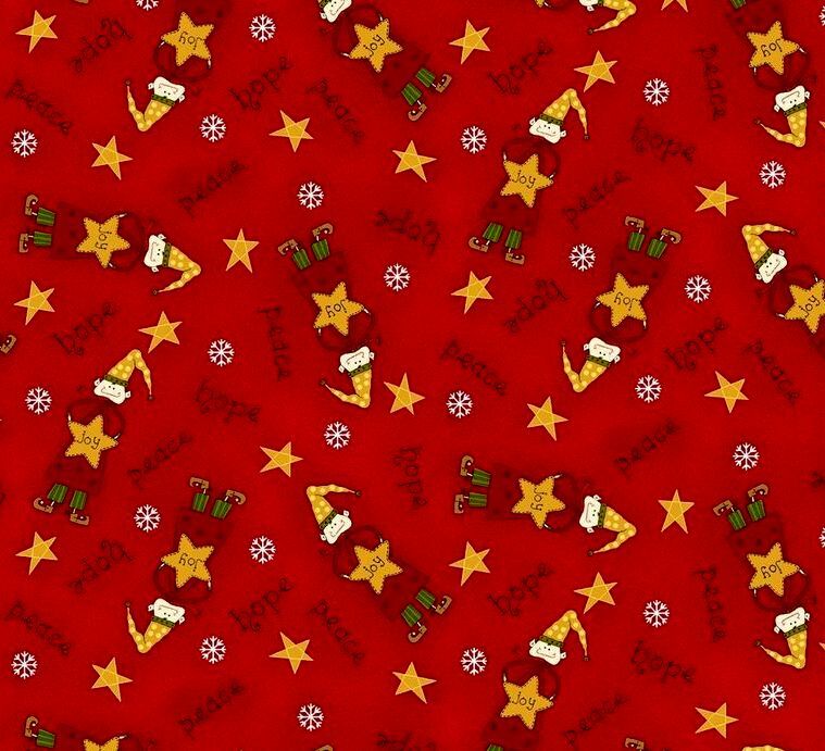 Cotton Quilt Fabric Noel Christmas Cookie Patch 1/2 Yard Sampler Bundle  - product images  of 