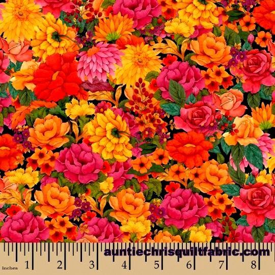 Fat Quarter Shop Cotton Fabric Pre Cut Fat Quarters  Blessed Beauty Packed Floral - product images  of 