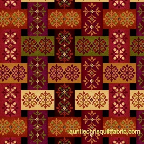 Fat Quarter Shop Cotton Fabric Pre Cut Fat Quarters Fall Festival Plaid Ribbons - product image