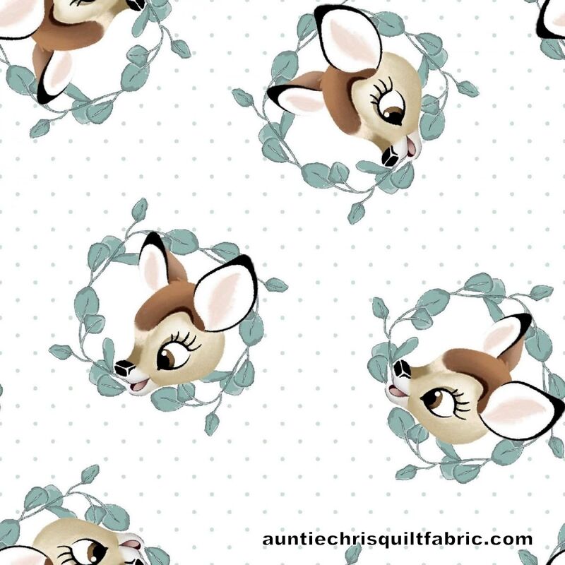 Cotton Quilt Fabric Bambi Badge White Multi Disney Springs Creative - product images  of 