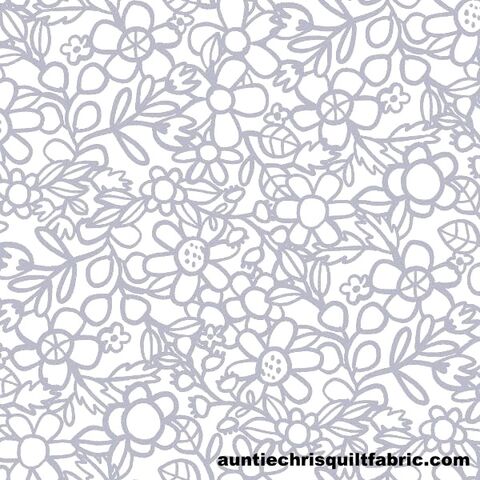 Cotton,Quilt,Fabric,Floral,Blender,White,Gray,Springs,Creative,,quilt backing, dresses, quilt fabric,cotton material,auntie chris quilt,sewing,crafts,quilting,online fabric,sale fabric