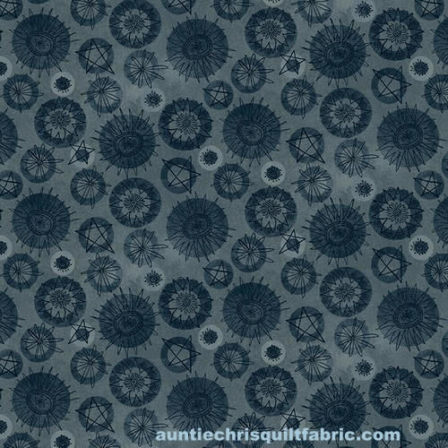 Fat Quarter Shop Cotton Fabric Pre Cut Fat Quarters Best of Days Tonal Flower Blue - product images  of 