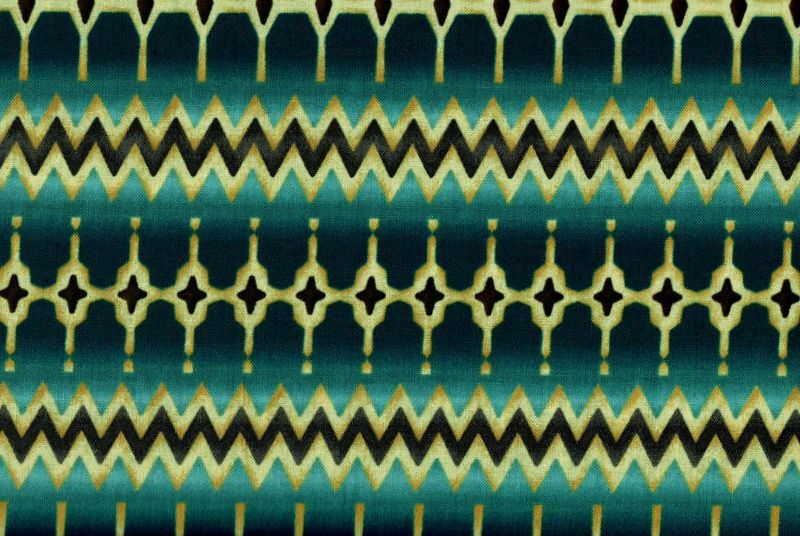 Fat Quarter Shop Cotton Fabric Pre Cut Fat Quarters Southwest Stripe Teal Blue - product image