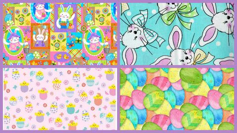 Cotton,Quilt,Fabric,Love,Bunny,Chicks,Easter,Spring,Fat,Quarter,Bundle,,quilt backing, dresses, quilt fabric,cotton material,auntie chris quilt,sewing,crafts,quilting,online fabric,sale fabric