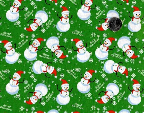 Good,Buy,Cotton,Quilt,Fabric,Christmas,Traditional,Snowmen,Merry,Green,,quilt backing, dresses, quilt fabric,cotton material,auntie chris quilt,sewing,crafts,quilting,online fabric,sale fabric