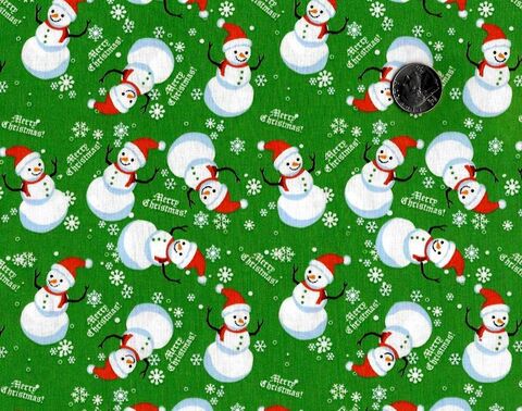 Good,Buy,Cotton,Quilt,Fabric,Christmas,Traditional,Snowmen,Merry,Green,,quilt backing, dresses, quilt fabric,cotton material,auntie chris quilt,sewing,crafts,quilting,online fabric,sale fabric
