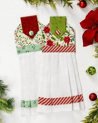 Cotton Quilt Fabric Christmas Make It Merry Red Tone on Tone Floral   - product images  of 