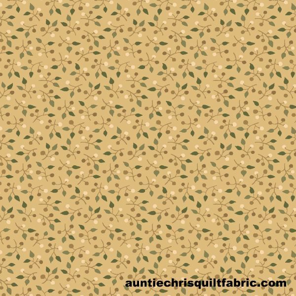 Cotton Quilt Fabric PRAIRIE BACKGROUNDS II A Touch Of Green Beige - product images  of 