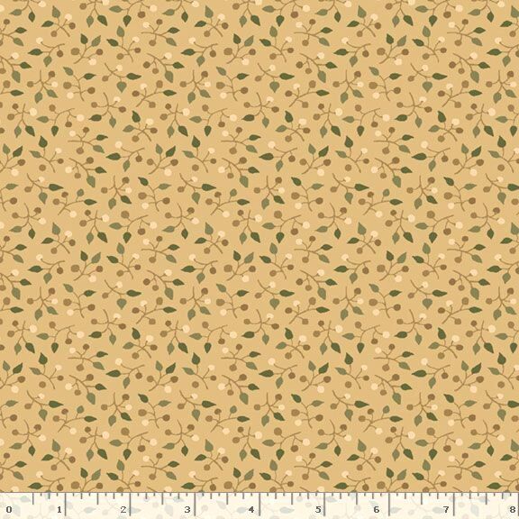Cotton Quilt Fabric PRAIRIE BACKGROUNDS II A Touch Of Green Beige - product images  of 