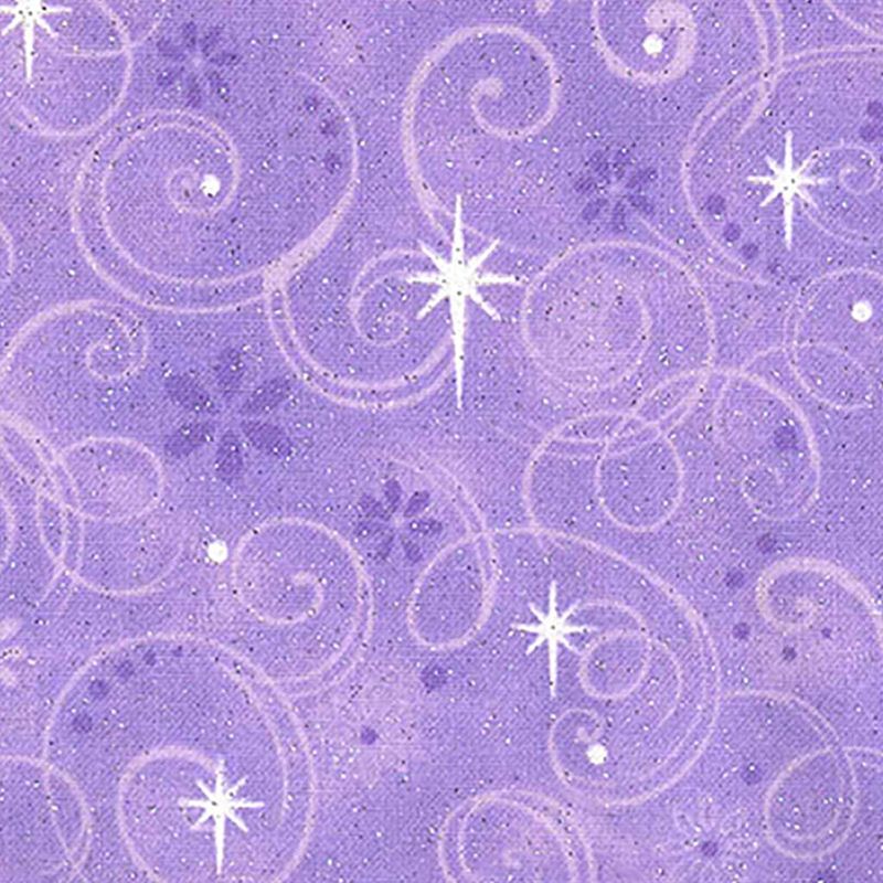 Fat Quarter Shop Cotton Fabric Pre Cut Fat Quarter Make Believe Glitter Swirls Purple - product images  of 