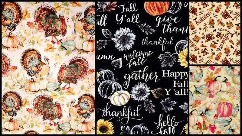 Cotton Quilt Fabric Autumn Harvest Bounty Coordinated Fat Quarter Medley  - product images  of 