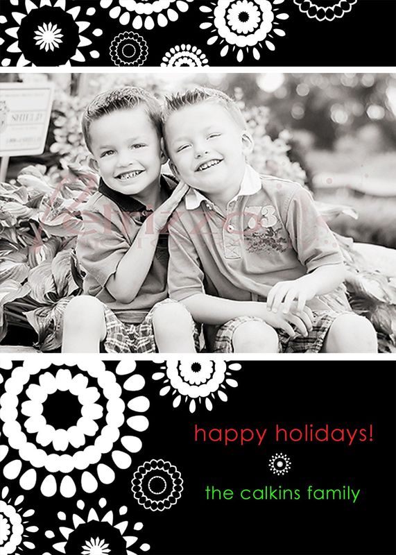 Mod Snowflakes - Holiday Photo Card - product images  of 