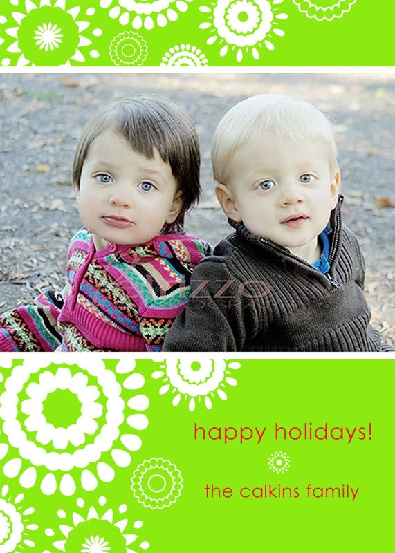 Mod Snowflakes - Holiday Photo Card - product images  of 