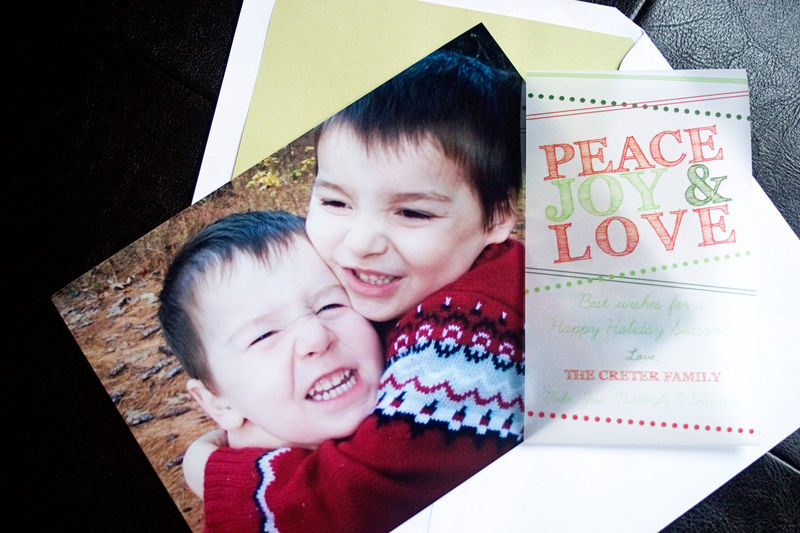 Peace, Joy & Love - Holiday Keepsake Photo Card - product images  of 