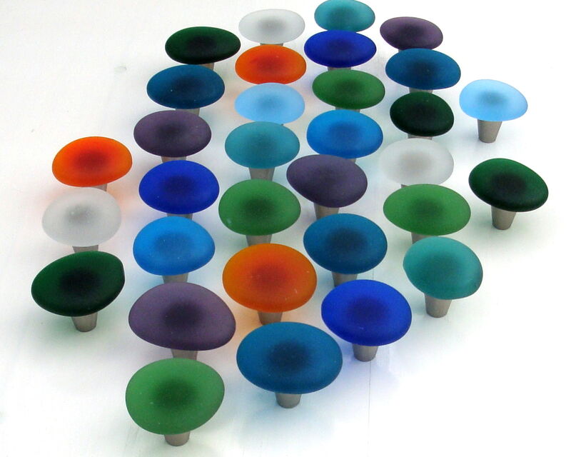 Sea Glass Cabinet Knob Beach Glass Drawer Pull $13 - product images  of 