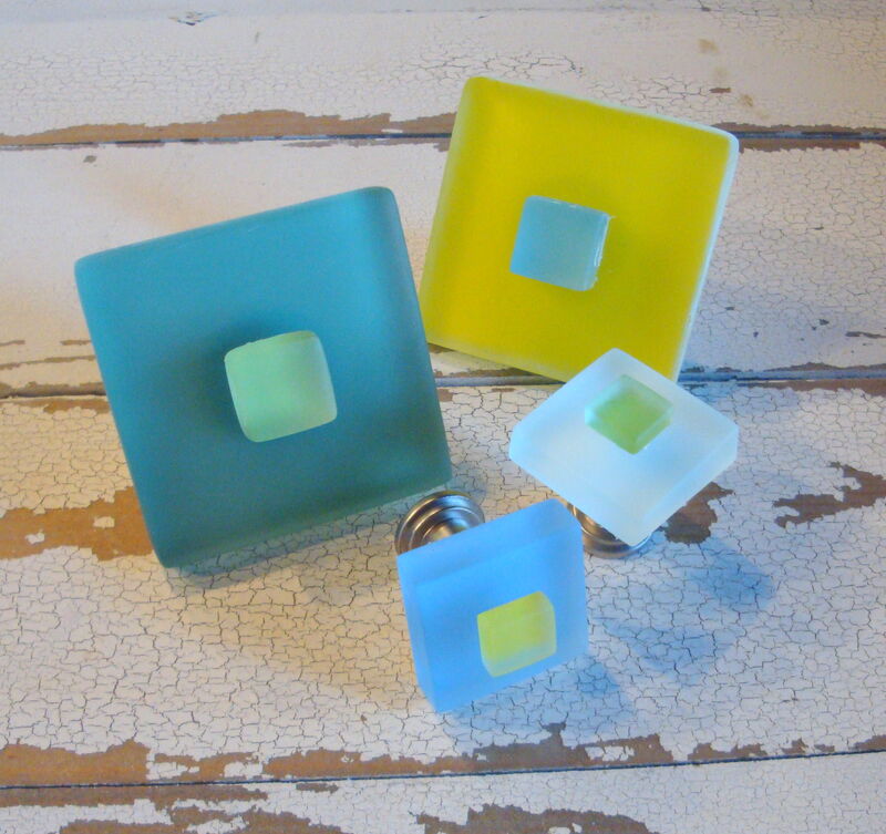 Handmade Sea Glass Cabinet Knob – Coastal Drawer Pull for Beach House Decor - product images  of 