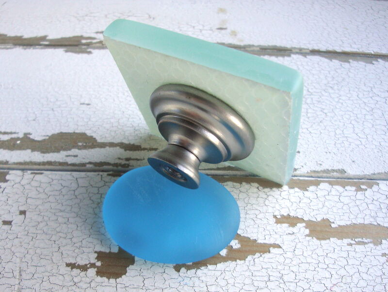 Handmade Sea Glass Cabinet Knob – Coastal Drawer Pull for Beach House Decor - product images  of 