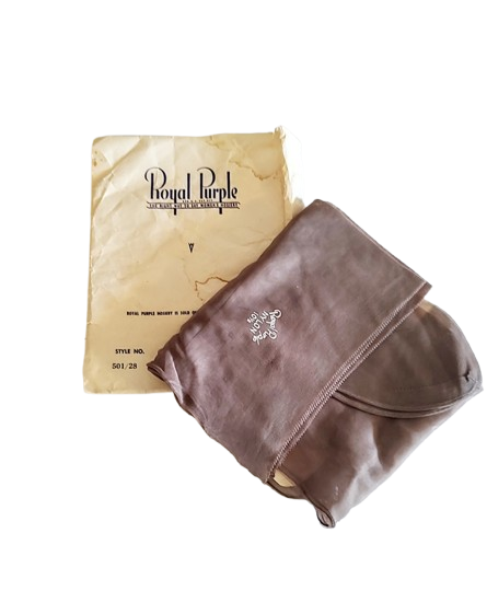 Never Worn 1950s Vintage Light Brown Sheer Thigh High Seamed Stockings Nylons Size 10 1/2 In The Package - product images  of 