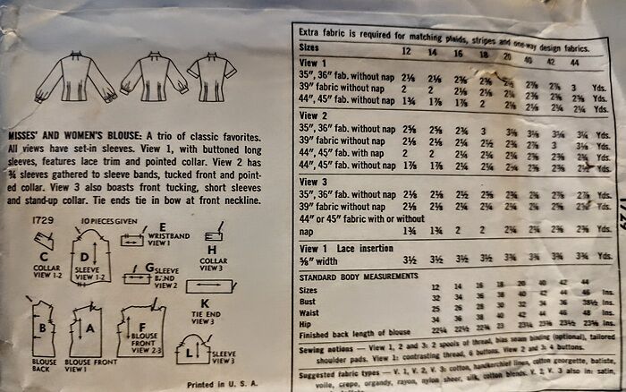 Original 1950s Vintage Sewing Pattern For 3 Styles Of Fitted Blouses Tops Simplicity Bust 34 - product images  of 