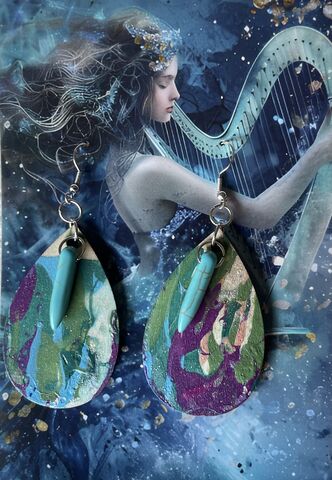Sharon,Rose,Mermaid,Earring,Collection,SRSE/2,Handmade earrings