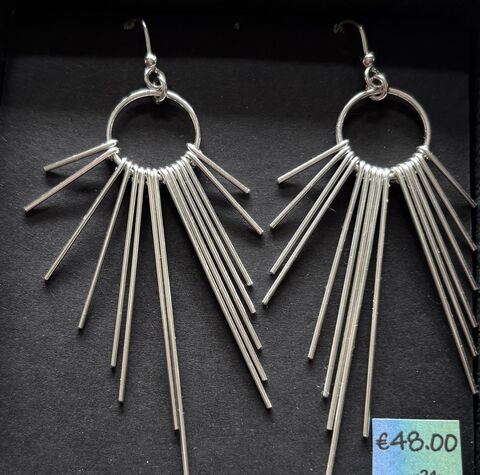 Dangle-Earrings-Silver,Forget-Me-Knot,Dangle Silver Earrings