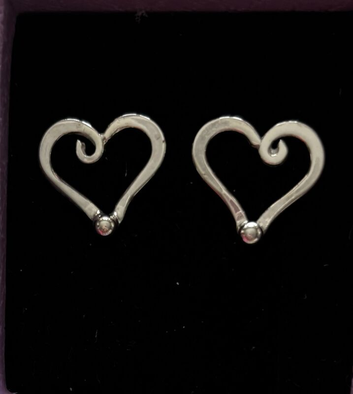 Heart-Stud-Earrings-Silver Forget-Me-Knot Jewellery - product images