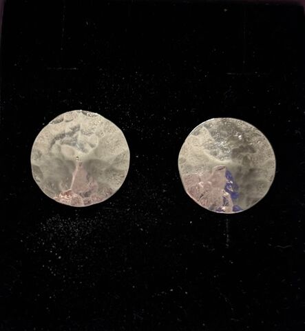 Nugget-Stud-Earrings,Silver,Forget-Me-Knot-Jewellery,Silver stud earrings