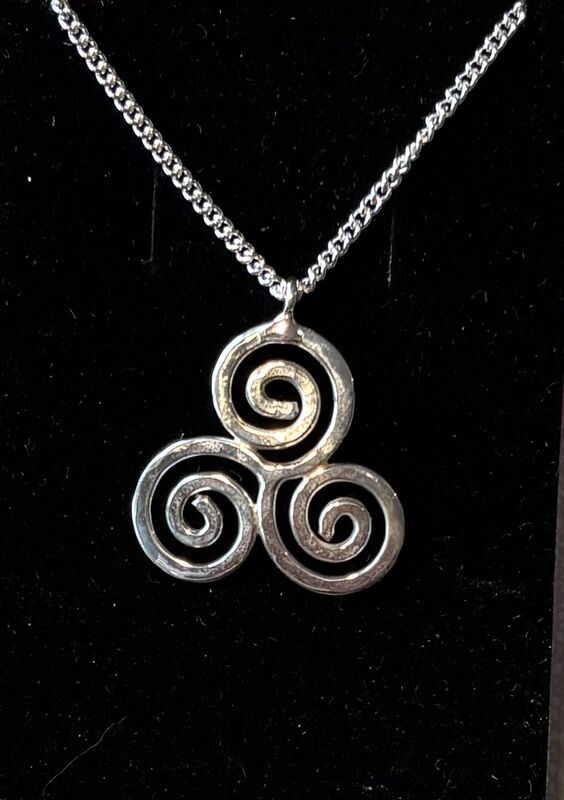 Triple-Spiral-Pendant - Silver Forget-Me-Knot Jewellery - product images