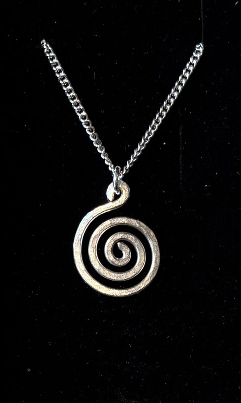 Large-Silver-Snail-Pendant- Forget-Me-Knot-Jewellery - product images