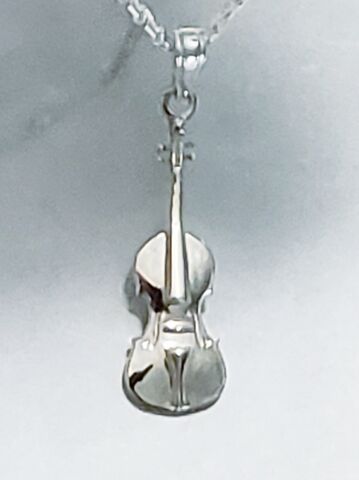 Violin,Necklace,violin necklace jewelry, classical music jewelry, sterling silver