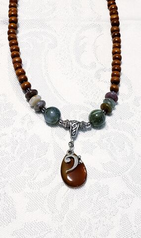 Earthy,Bass,Clef,Necklace,Earthy  Bass Clef Necklace 